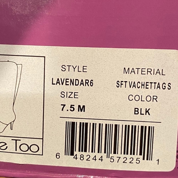 Me Too Black “Lavendar” Heeled Zippered Boots, Black Leather, Size 7.5 - Picture 6 of 6